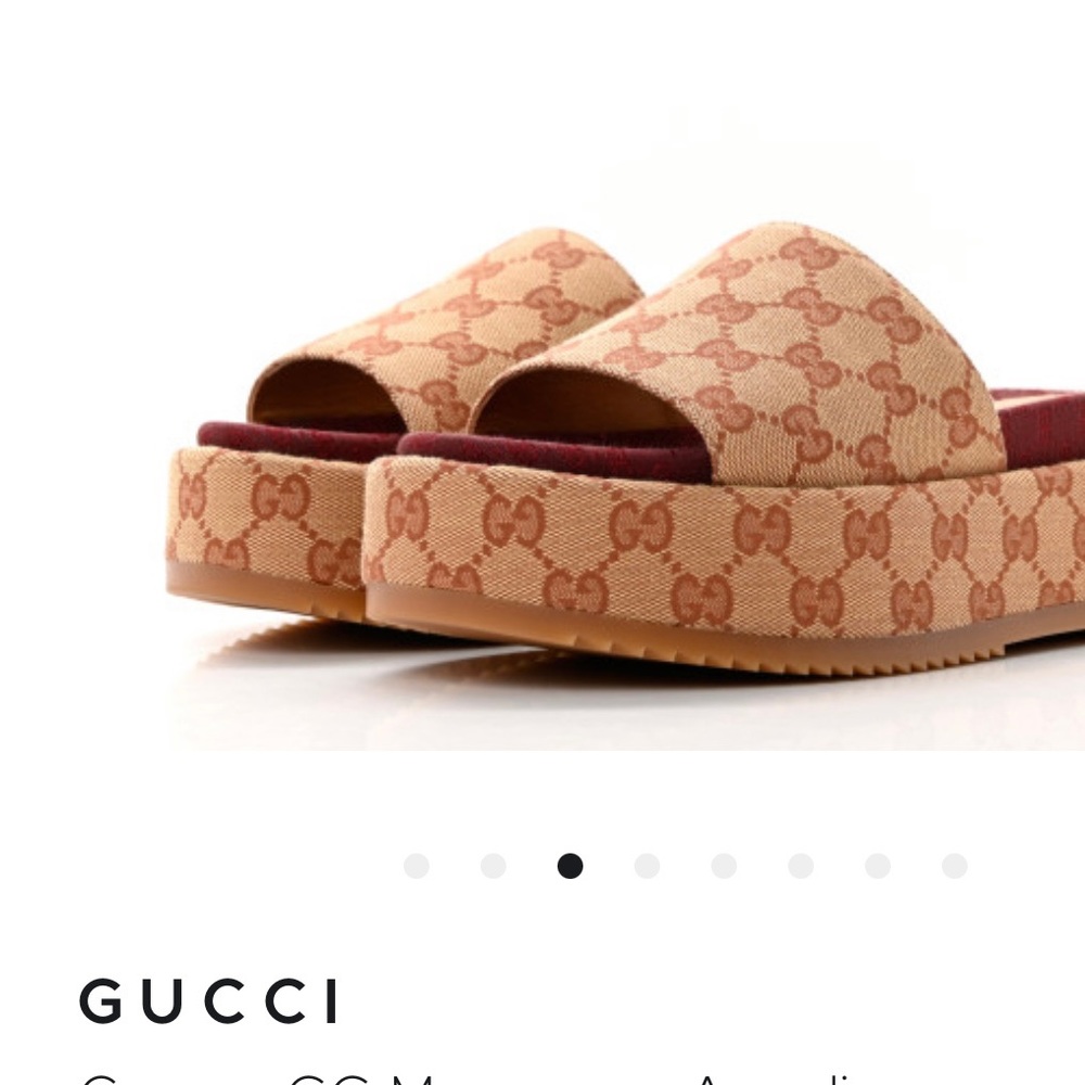 Canvas GG Monogram Angelina Pltform Slides